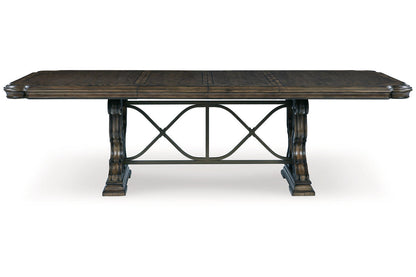 Maylee Dark Brown Dining Extension Table -  Ashley - Luna Furniture