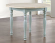 Darcy 42″ Round Dining Table, Mint Green and Natural Finish