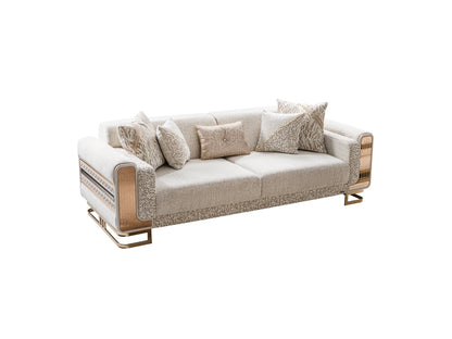Delux Convertible Sofa in Cream