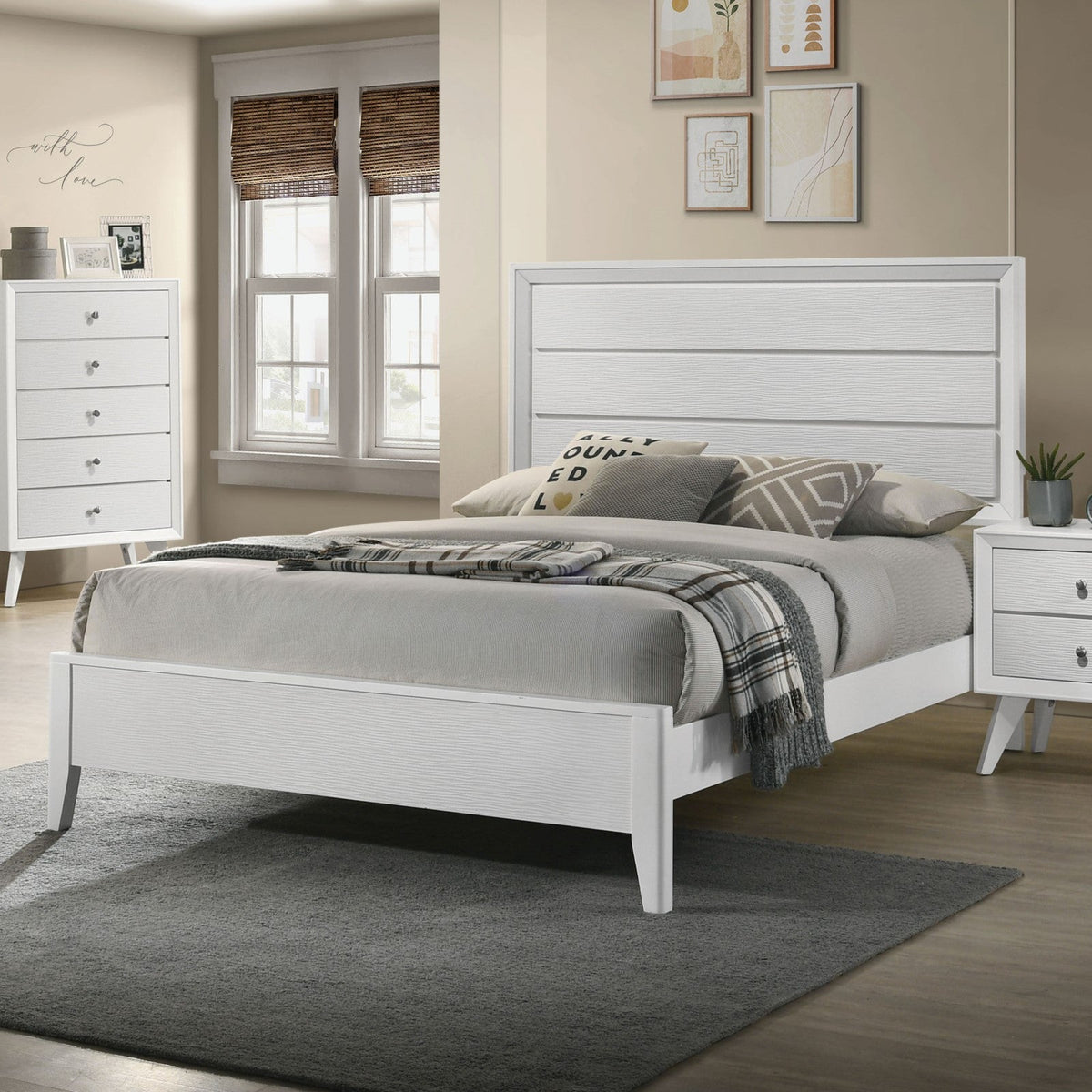 Dortmund White Contemporary Bedroom Set