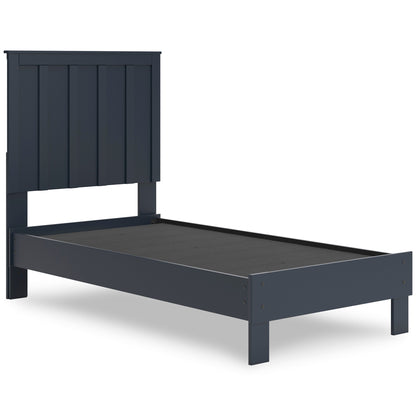Simmenfort Navy Blue Twin Platform Bed from Ashley - Luna Furniture