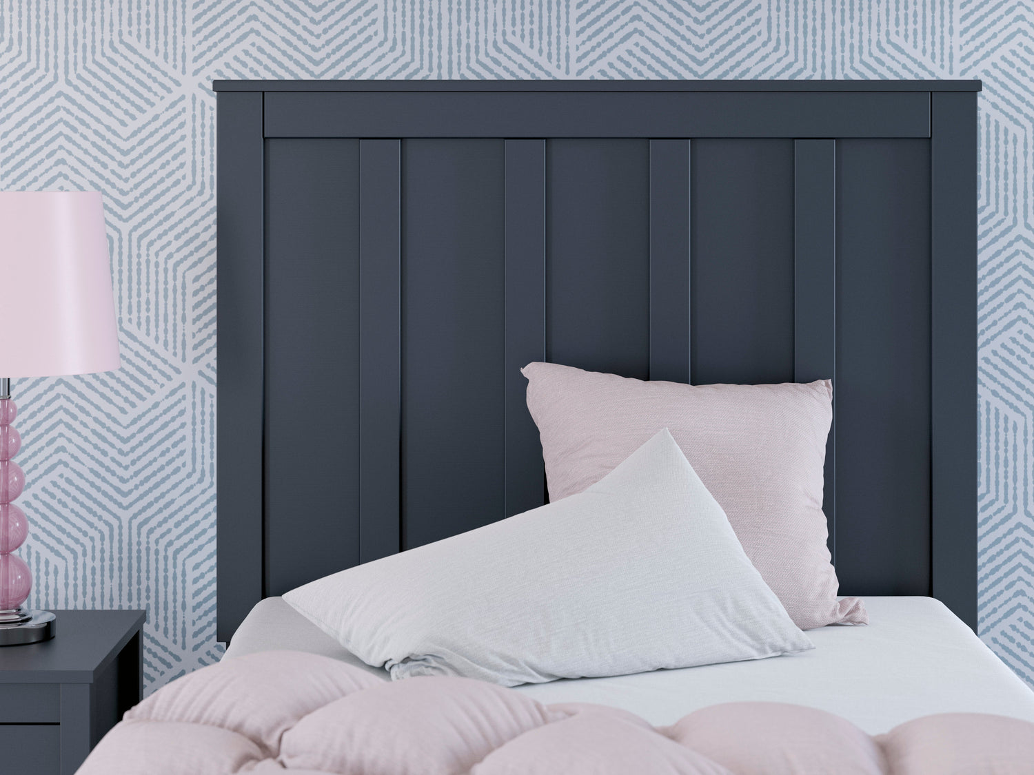 Simmenfort Navy Blue Twin Platform Bed from Ashley - Luna Furniture