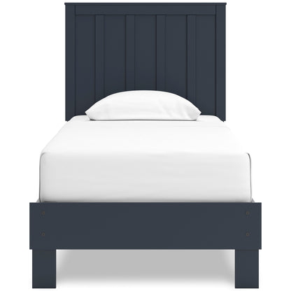 Simmenfort Navy Blue Twin Platform Bed from Ashley - Luna Furniture