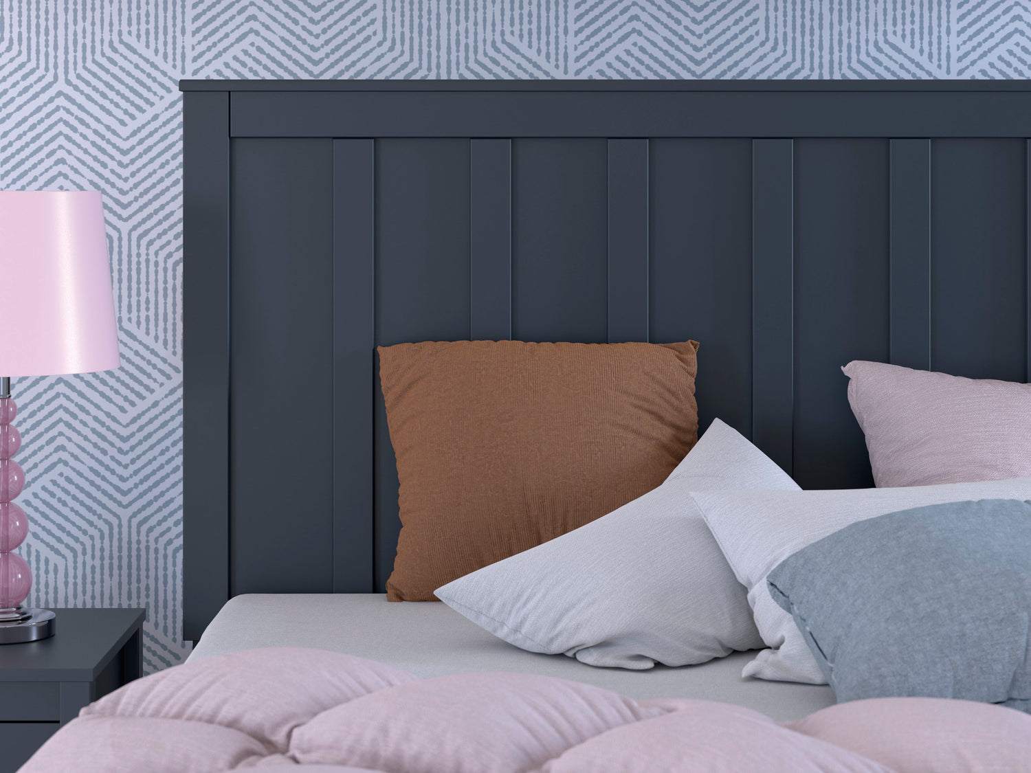 Simmenfort Navy Blue Full Platform Bed from Ashley - Luna Furniture