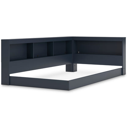 Simmenfort Navy Blue Twin Bookcase Storage Bed from Ashley - Luna Furniture