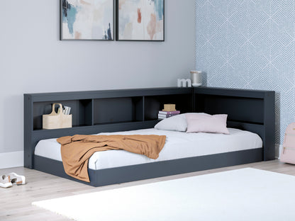 Simmenfort Navy Blue Twin Bookcase Storage Bed from Ashley - Luna Furniture
