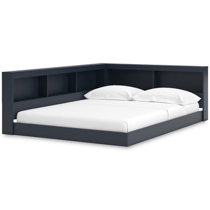 Simmenfort Navy Blue Full Bookcase Storage Bed from Ashley - Luna Furniture