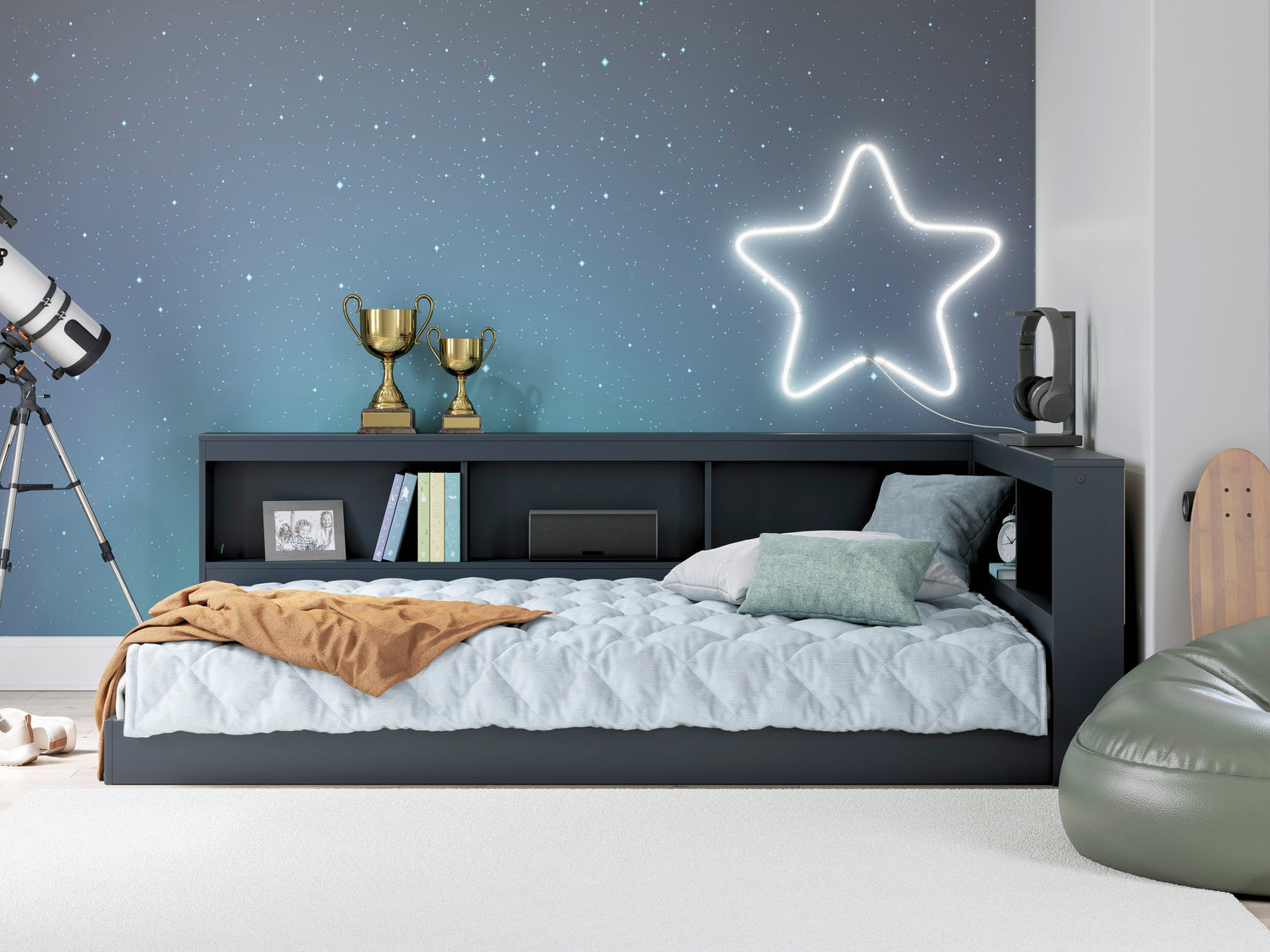Simmenfort Navy Blue Youth Bookcase Storage Bedroom Set from Ashley - Luna Furniture