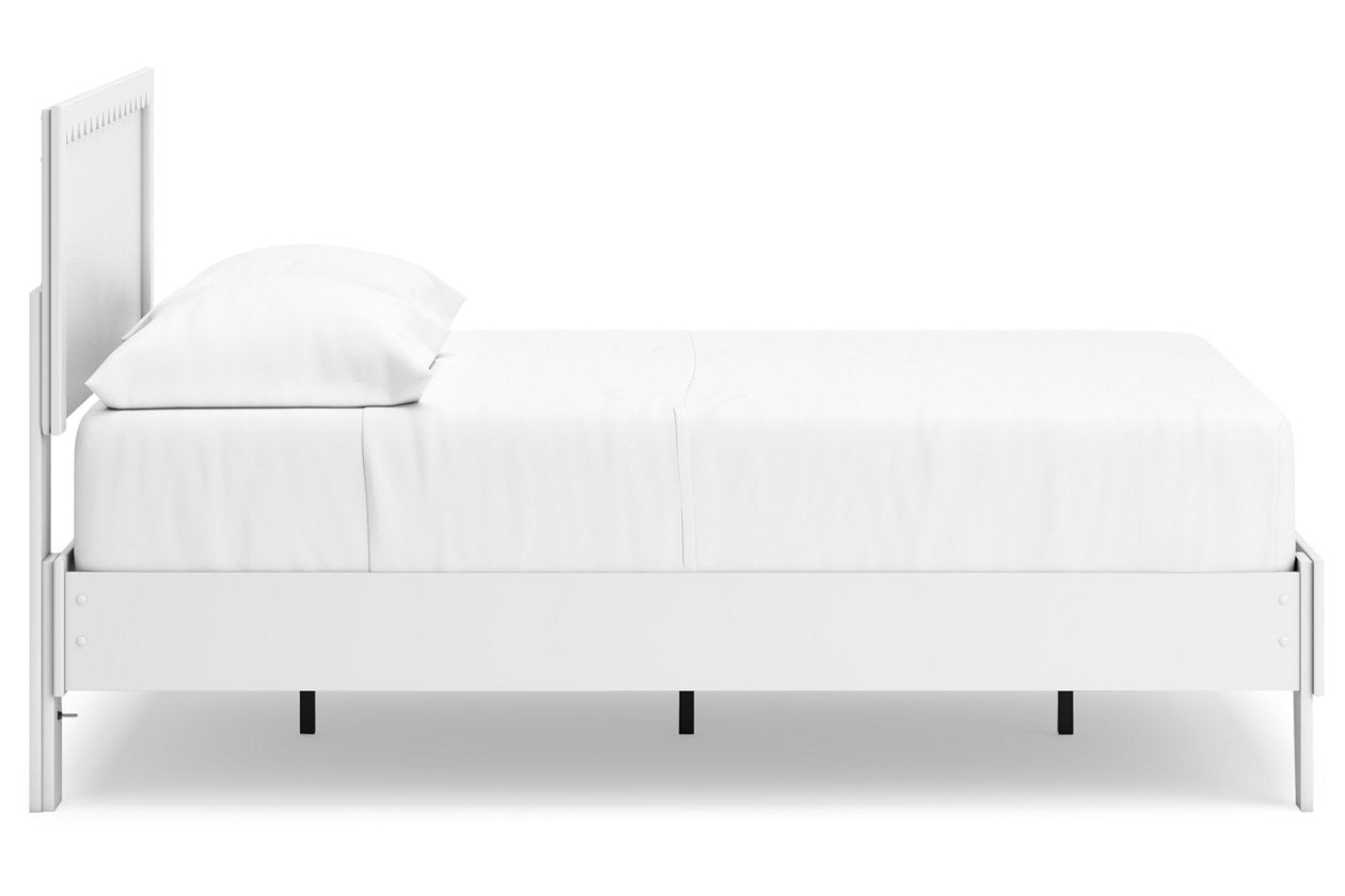Hallityn White Full Panel Platform Bed -  Ashley - Luna Furniture