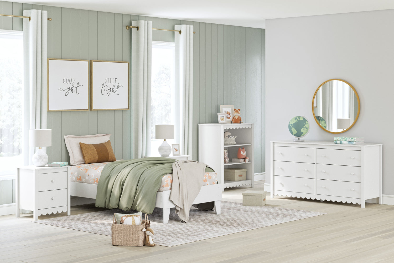 Hallityn White Youth Platform Bedroom Set from Ashley - Luna Furniture