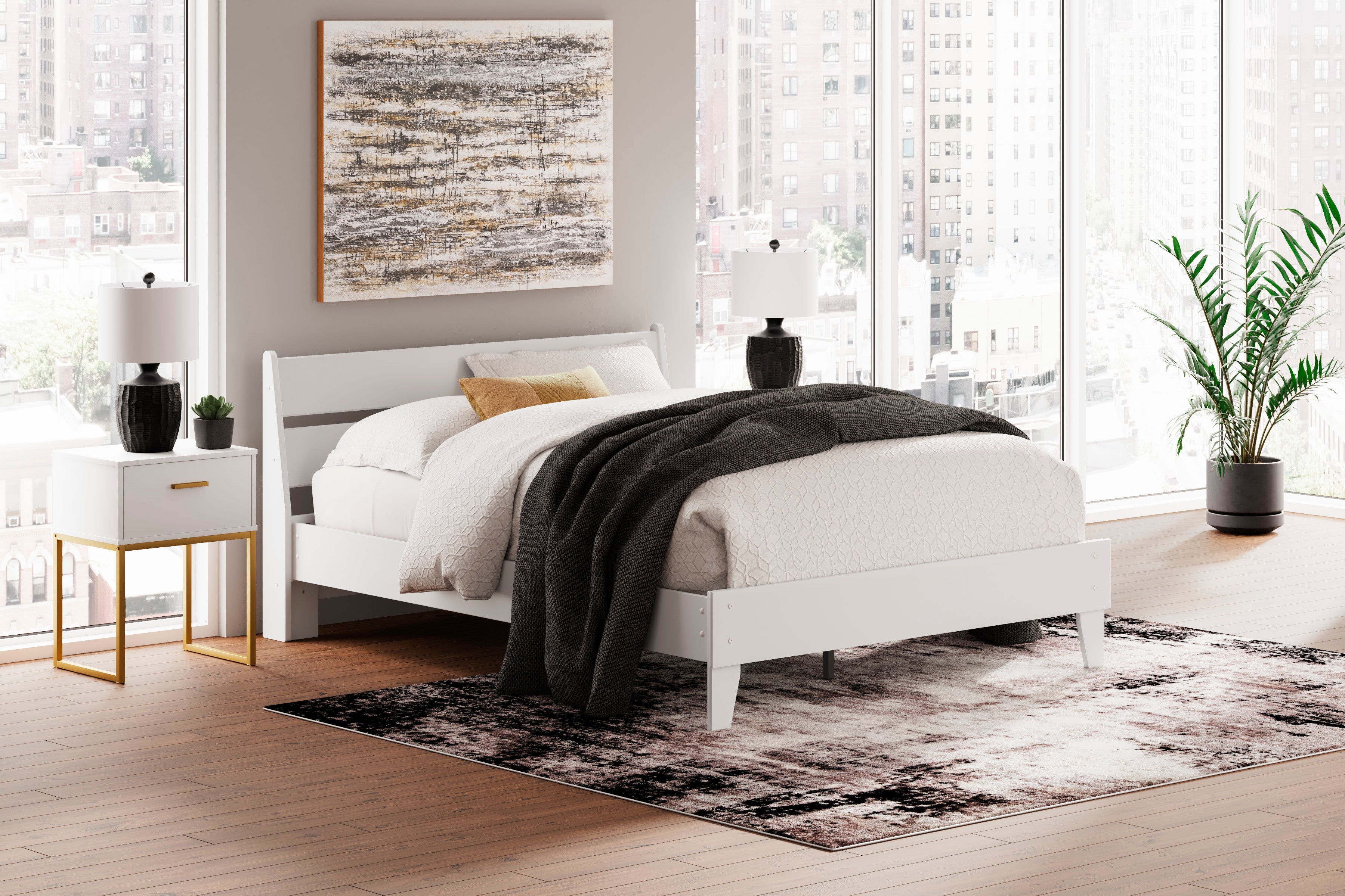 Socalle Two-tone Queen Platform Bed from Ashley - Luna Furniture