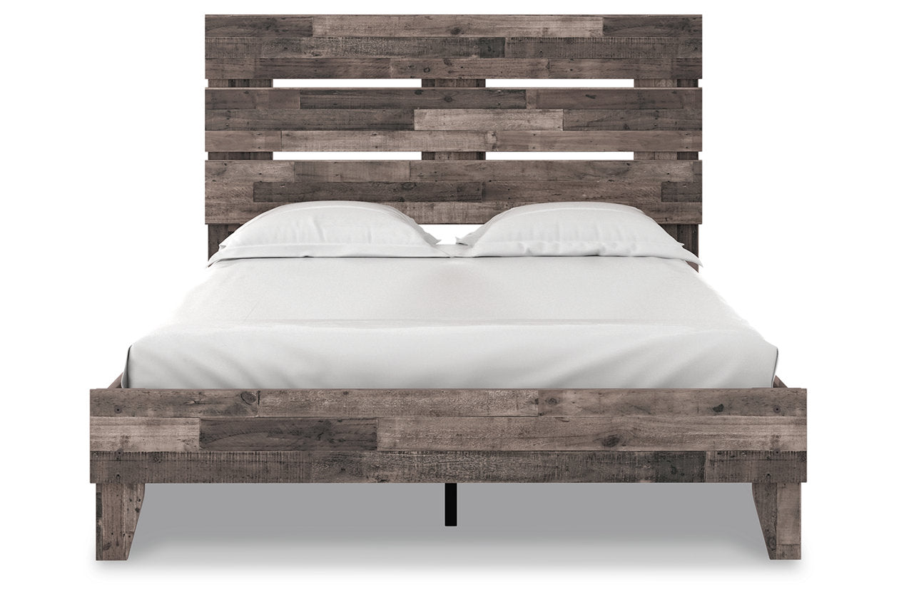 Neilsville Multi Gray Queen Panel Platform Bed from Ashley - Luna Furniture