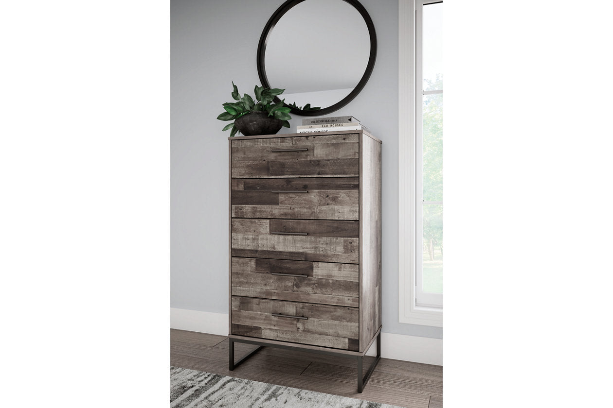 Neilsville Multi Gray Platform Bedroom Set from Ashley - Luna Furniture
