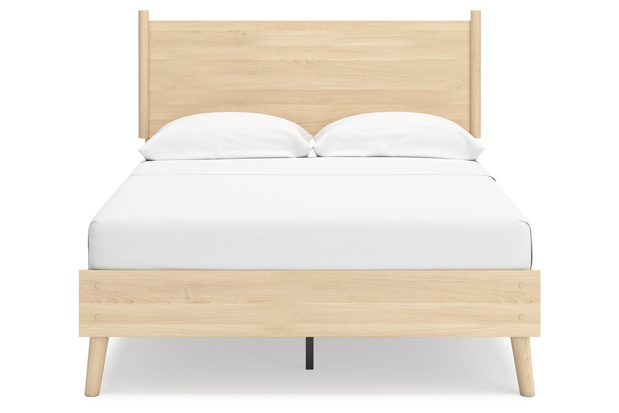 Cabinella Tan Full Platform Panel Bed -  Ashley - Luna Furniture