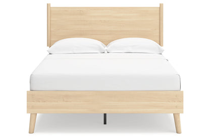 Cabinella Tan Full Platform Panel Bed -  Ashley - Luna Furniture