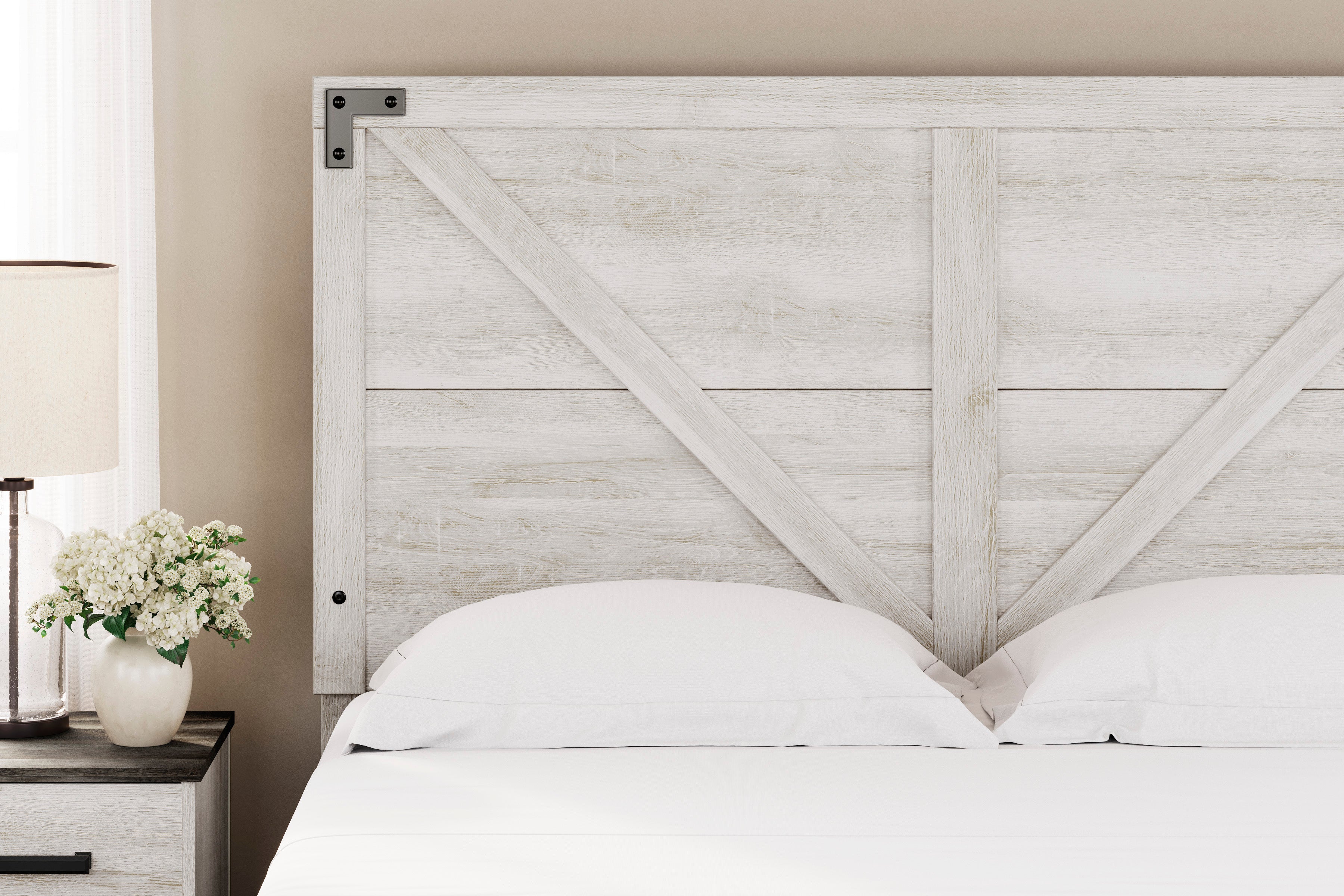 Shawburn Whitewash and Charcoal Gray Platform Bedroom Set from Ashley - Luna Furniture