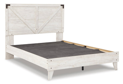 Shawburn Whitewash and Charcoal Gray Platform Bedroom Set from Ashley - Luna Furniture