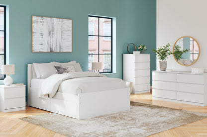 Onita White Youth One Side Storage Panel Platform Bedroom Set from Ashley - Luna Furniture