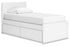 Onita White Twin Panel Platform Bed with 1 Side Storage -  Ashley - Luna Furniture