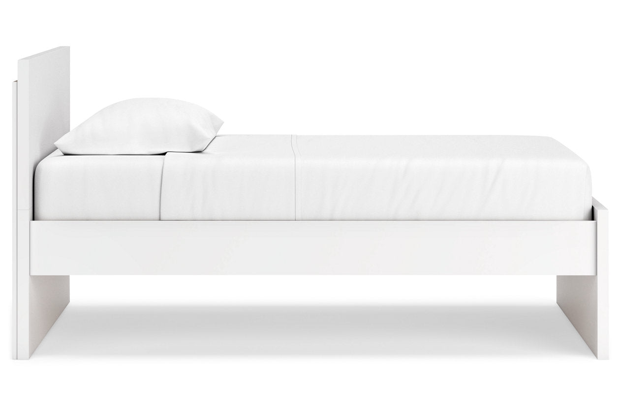 Onita White Twin Panel Platform Bed -  Ashley - Luna Furniture