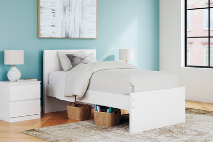 Onita White Twin Panel Platform Bed -  Ashley - Luna Furniture
