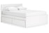 Onita White Queen Platform Bed with 2 Side Storage -  Ashley - Luna Furniture