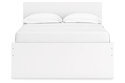Onita White Full Panel Platform Bed with 1 Side Storage -  Ashley - Luna Furniture