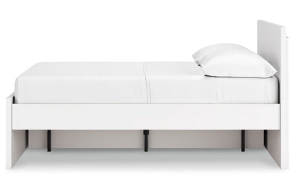 Onita White Full Panel Platform Bed with 1 Side Storage -  Ashley - Luna Furniture