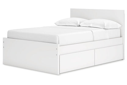 Onita White Full Panel Platform Bed with 2 Side Storage -  Ashley - Luna Furniture