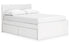 Onita White Full Panel Platform Bed with 2 Side Storage -  Ashley - Luna Furniture
