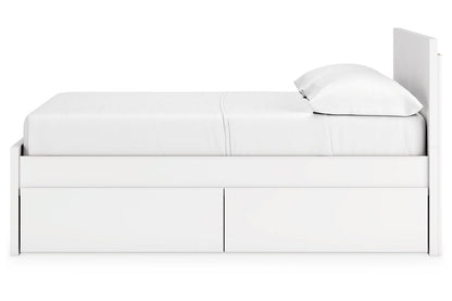 Onita White Full Panel Platform Bed with 2 Side Storage -  Ashley - Luna Furniture