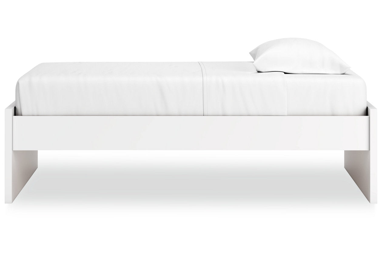 Onita White Twin Platform Bed -  Ashley - Luna Furniture