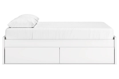 Onita White Queen Platform Bed with 2 Side Storage from Ashley - Luna Furniture