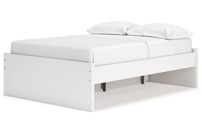 Onita White Full Platform Bed with 1 Side Storage -  Ashley - Luna Furniture
