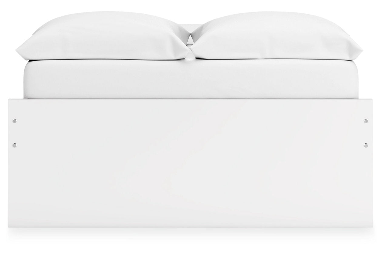Onita White Full Platform Bed with 1 Side Storage -  Ashley - Luna Furniture