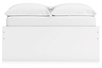 Onita White Full Platform Bed with 1 Side Storage -  Ashley - Luna Furniture