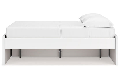 Onita White Full Platform Bed with 1 Side Storage -  Ashley - Luna Furniture
