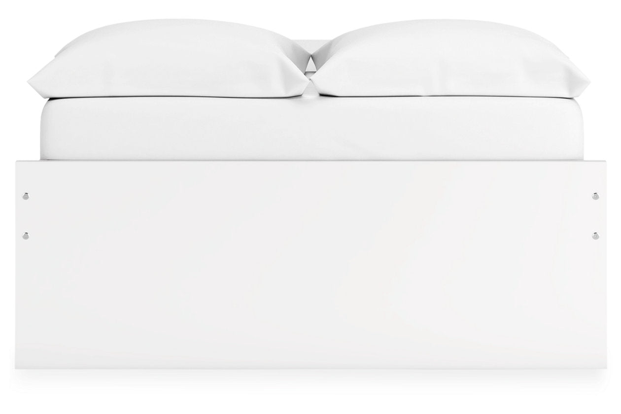 Onita White Full Platform Bed with 2 Side Storage -  Ashley - Luna Furniture
