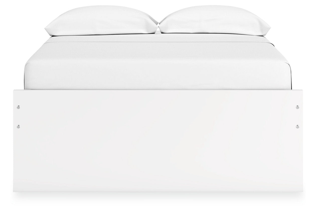Onita White Full Platform Bed with 2 Side Storage -  Ashley - Luna Furniture