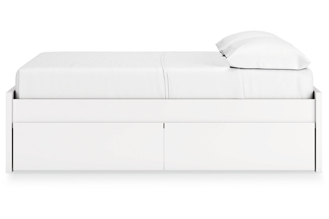 Onita White Full Platform Bed with 2 Side Storage -  Ashley - Luna Furniture