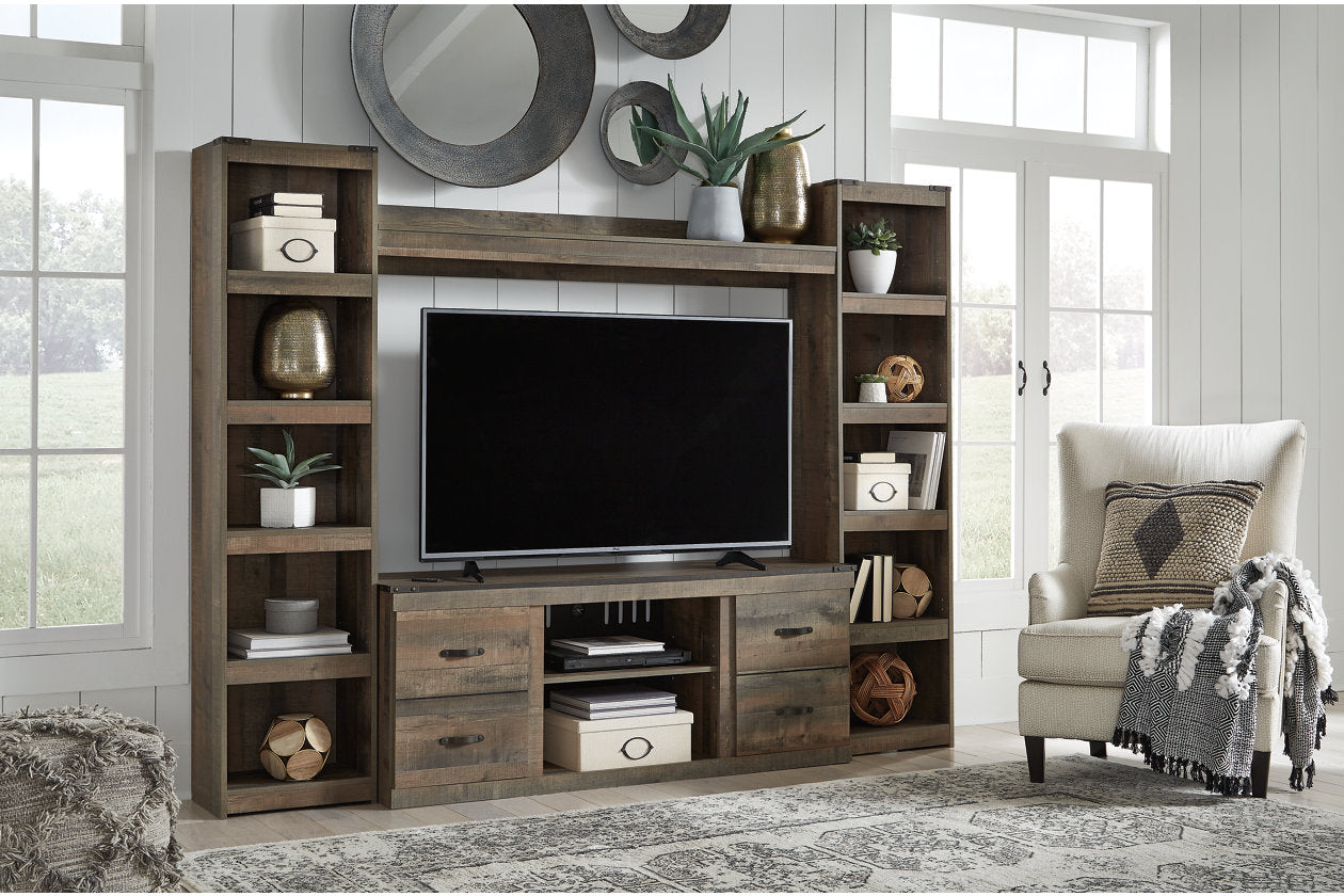 Trinell Brown 4-Piece Entertainment Center -  Ashley - Luna Furniture