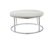 Echo White Marble Top Round Cocktail Table