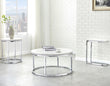 Echo 3-Piece Marble Top Occasional Table Set(Cocktail & 2 End Tables)