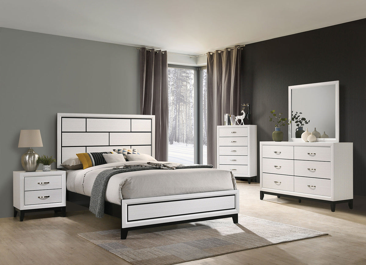 Errico White Contemporary Youth Bedroom Set
