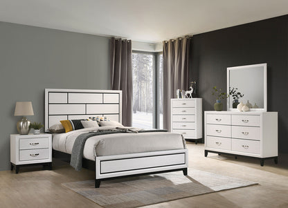Errico White Contemporary Youth Bedroom Set