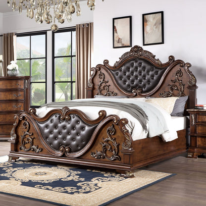 Esparanza Brown Cherry Traditional Bedroom Set