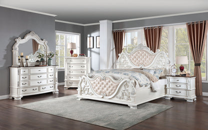 Esparanza Pearl White Traditional Bedroom Set