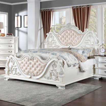 Esparanza Pearl White Traditional Bedroom Set