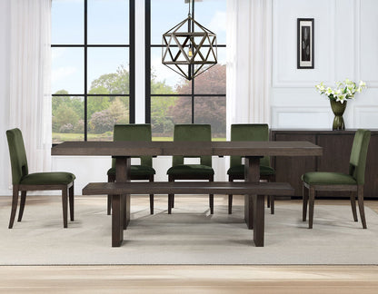Evan Walnut Brown Dining Room Set