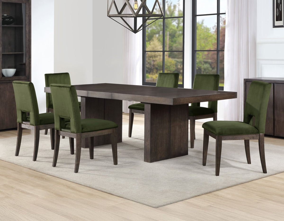 Evan Walnut Brown Dining Room Set